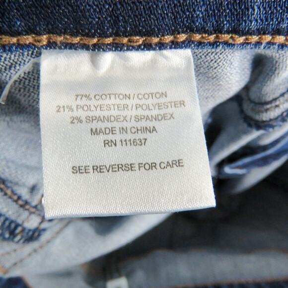 Meritage High Rise Dark Wash Skinny Jeans Size 30 Stretchy High Waist - Picture 5 of 6